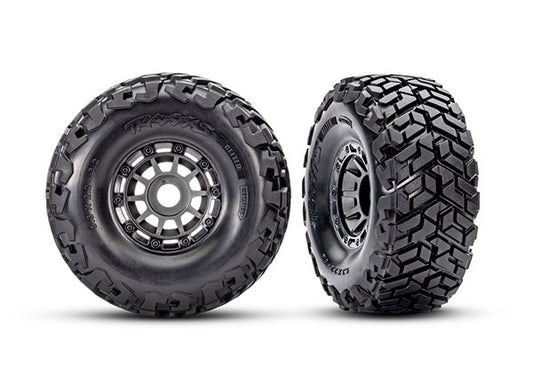 Traxxas 10272-Gray T&W Whl Gray Maxx Sc Tires (L&R)