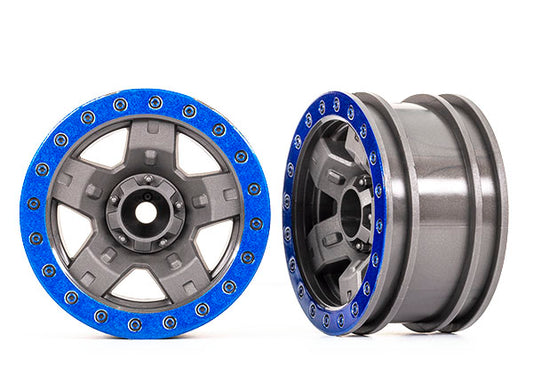 Traxxas 8180-Blue Wheels Trx-4 Sprt 2.2 Gray Blue Bl